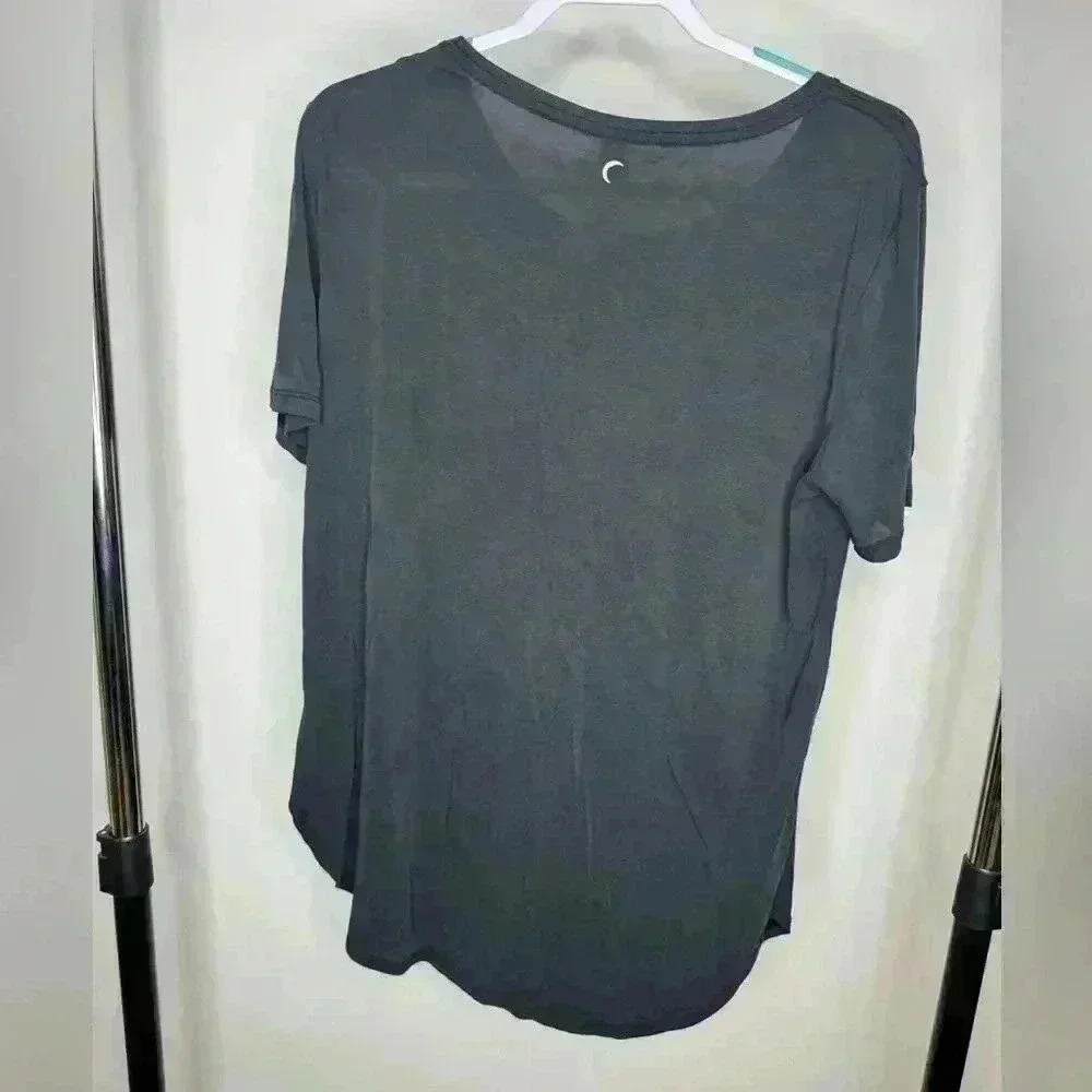ZYIA Black T shirt with slits on sides. Size XXL - Picture 2 of 4